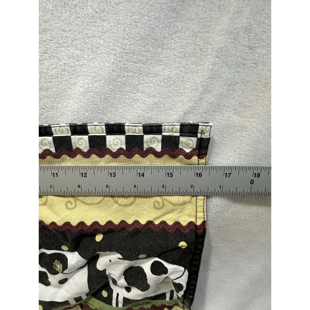 Franco Kitchen Decor Cow Apple Checkered Border Placemat‎ Farmhouse